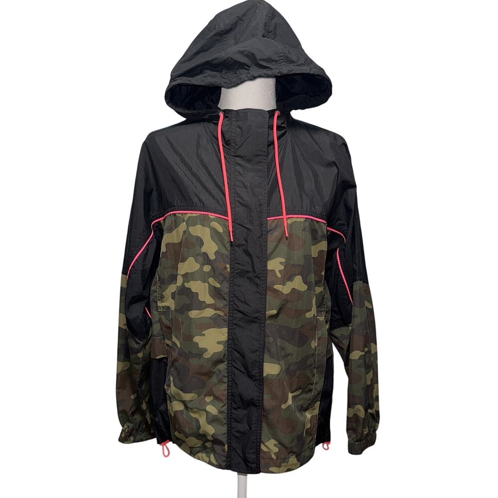 American Eagle Womens M Windbreaker Jacket Camouflage Lightweight Spring Casual